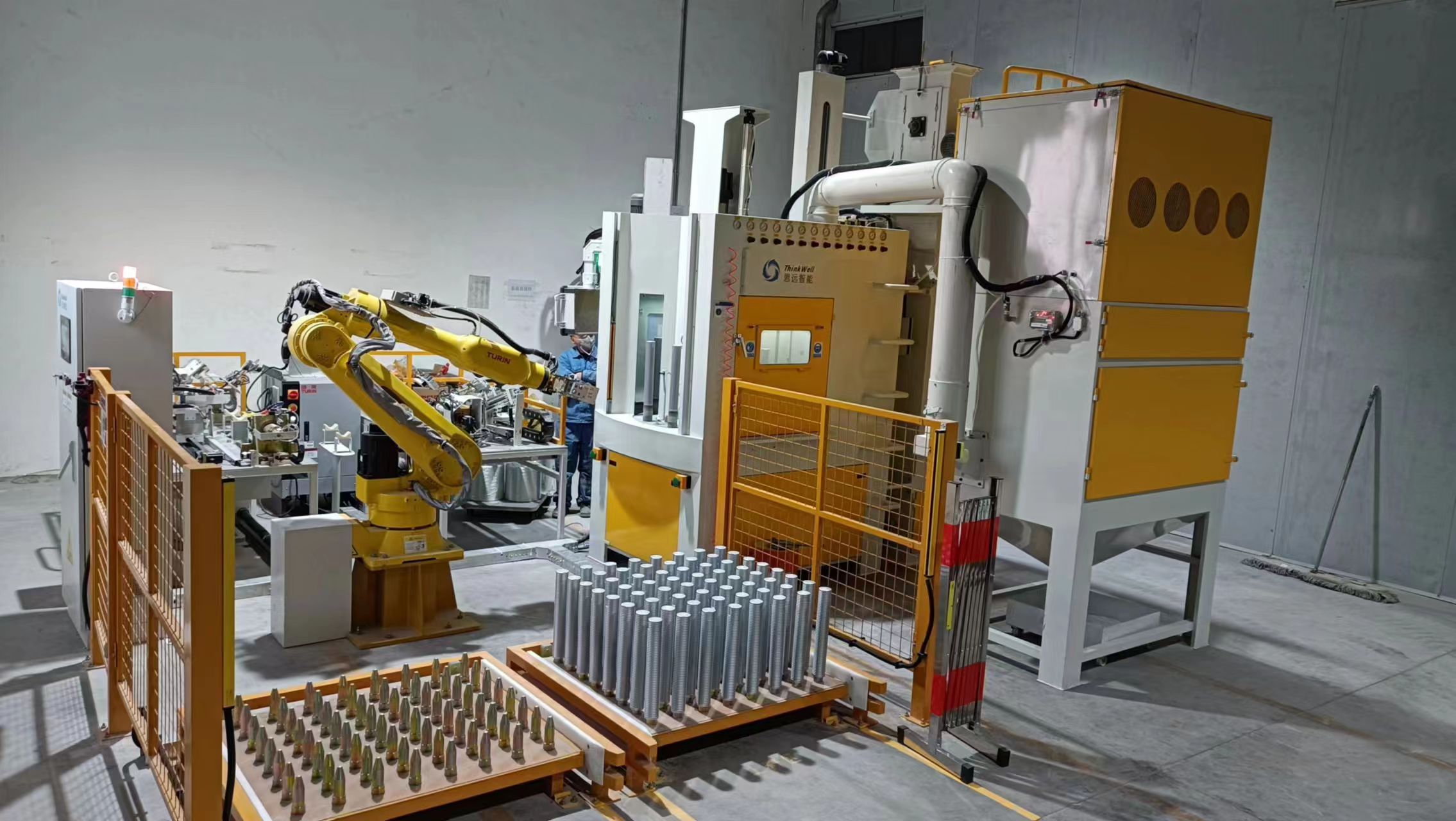 螺栓套全自动喷砂缠丝机<br/>Sandblasting wire winding machine